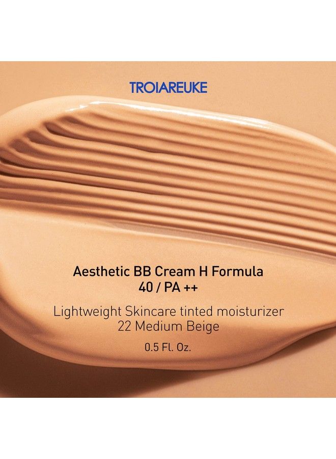 TROIAREUKE Aesthetic Bb Cream H+ Formula (22 Beige) Spf40 Pa++ Lightweight Blemish Balm Tinted Moisturizer With Medium Coverage Lasting Foundation Makeup Base For Dry Skin | Korean Beauty Makeup - Image 4