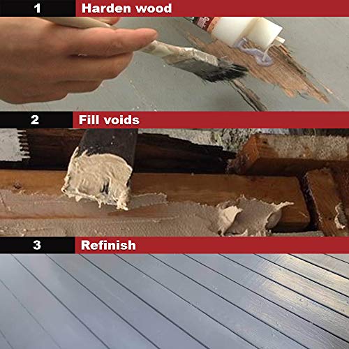 PC Products PC-Products PC-Woody Wood Repair Epoxy Paste, Two-Part 12 oz, and PC-Petrifier Wood Hardener 16 oz, Kit - Image 3