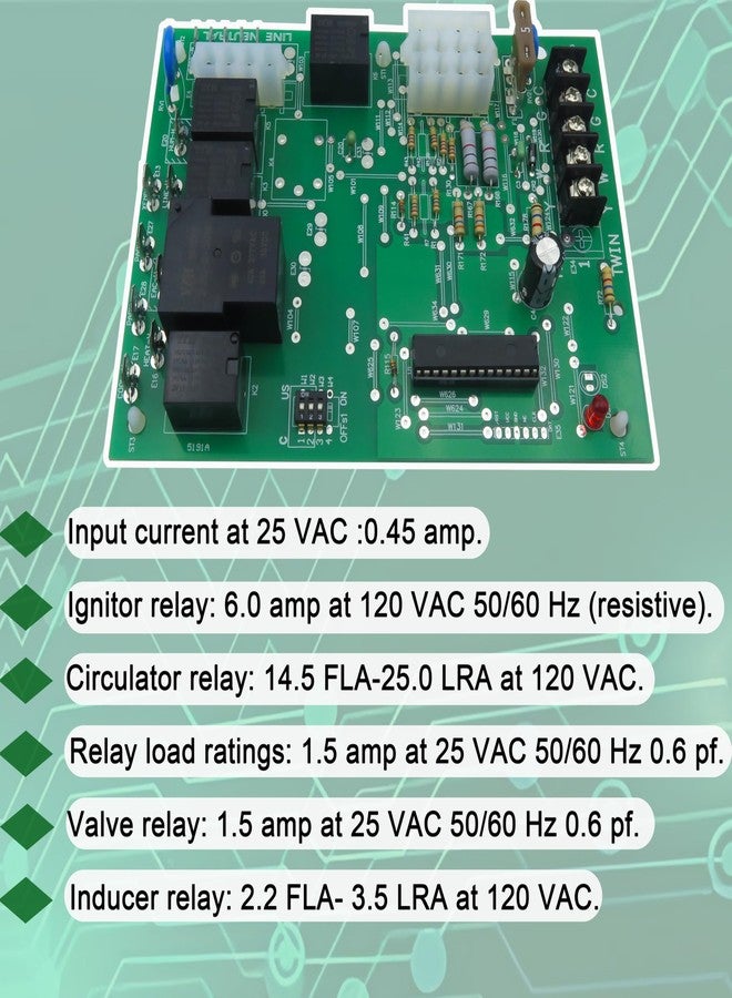 DDORUU 50A55-3797 Furnace Control Board,Replacement for White-Rodgers 50A55-3797 50A55-474 50A55-476 50A55-571.Replacement for Trane Single Stage CNT02891 CNT03797 CNT02789 Integrated Furnace Control - Image 4