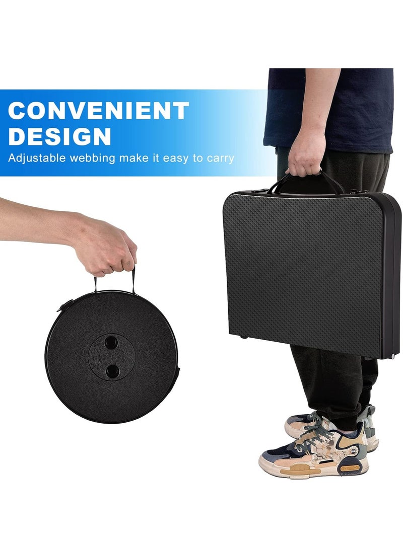 المؤسس مجموعة طاولة قابلة للطي والسحب، تخييم محمولة خفيفة الوزن لكنها اكثر متانة مع مقعد قابل للتعديل للنزهات والشاطئ وصيد الاسماك ورحلات المشي لمسافات طويلة وحفلات الشواء والحفلات، بلاستيك، أسود - Image 5