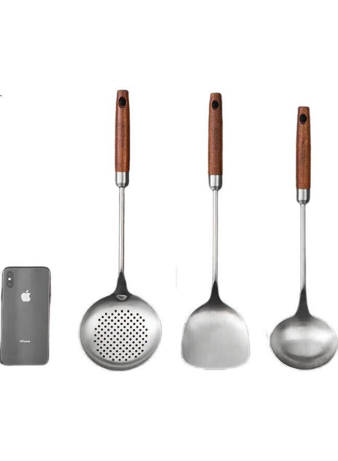 MAX COOK Meichun (Maxcook) Spatula, 304 Stainless Steel Spatula, Ebony Wood Spatula, Thickened Cooking Spatula Mccu4214 - Image 2