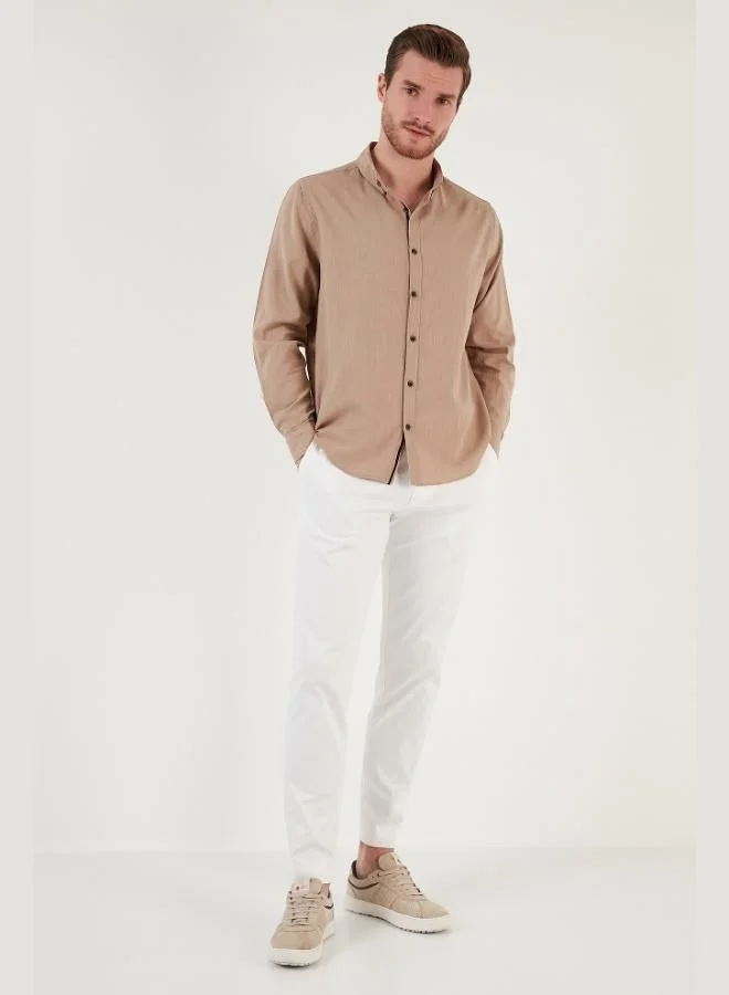 Buratti  Buratti Cotton Regular Fit Button-down Collar Shirt Men's SHIRT CF20S111871 for Men | Best Price UAE