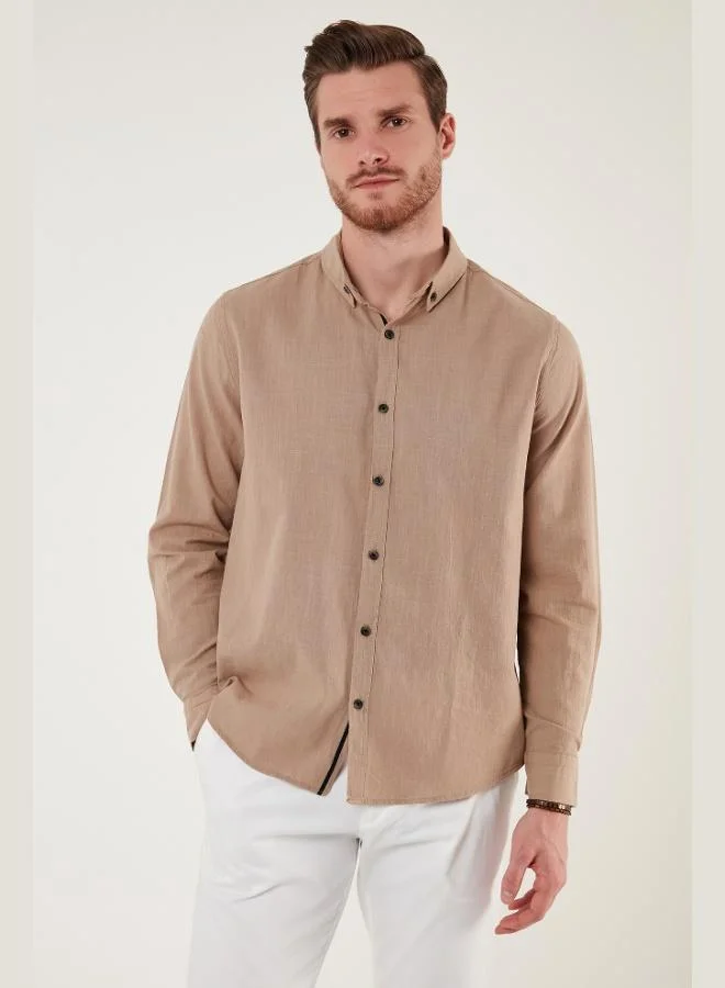 Buratti  Buratti Cotton Regular Fit Button-down Collar Shirt Men's SHIRT CF20S111871 for Men | Best Price UAE