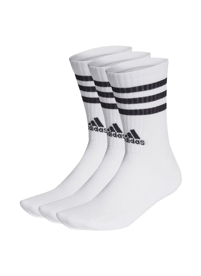 Adidas adidas 3stripes cushioned sportswear 3 pair pack unisex crew socks