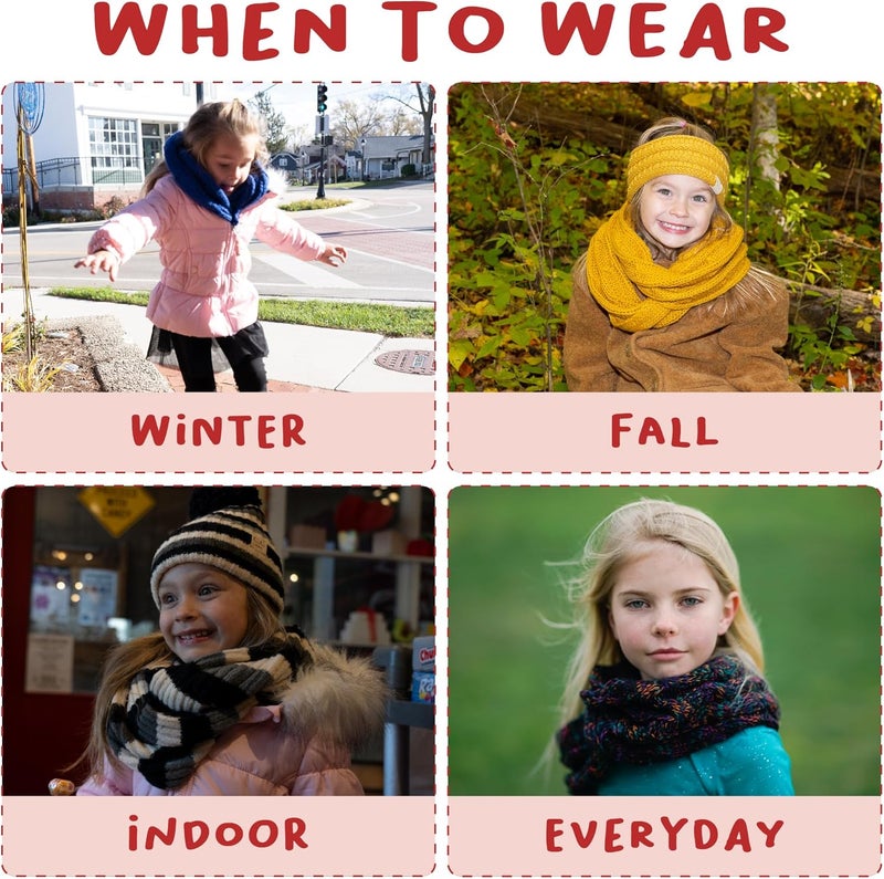 Funky Junque Kids Winter Scarf – Toddler Girl Neck Warmer, Baby Infinity Scarf, Warm Balaclava for Kids, Soft Girls Scarves - Image 4