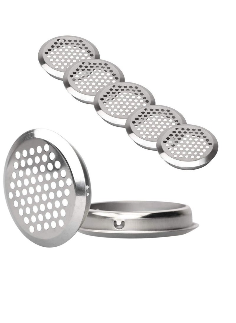 Stainless Steel Air Vent Hole 20 PCS Ventilation Louver Round Shaped Mesh Hole Louver Round Ventilation Grille for Shoe Cabinets Lockers Wardrobes Wall Air Soffit Vents Ducting Air Outlet Hood  - Image 4