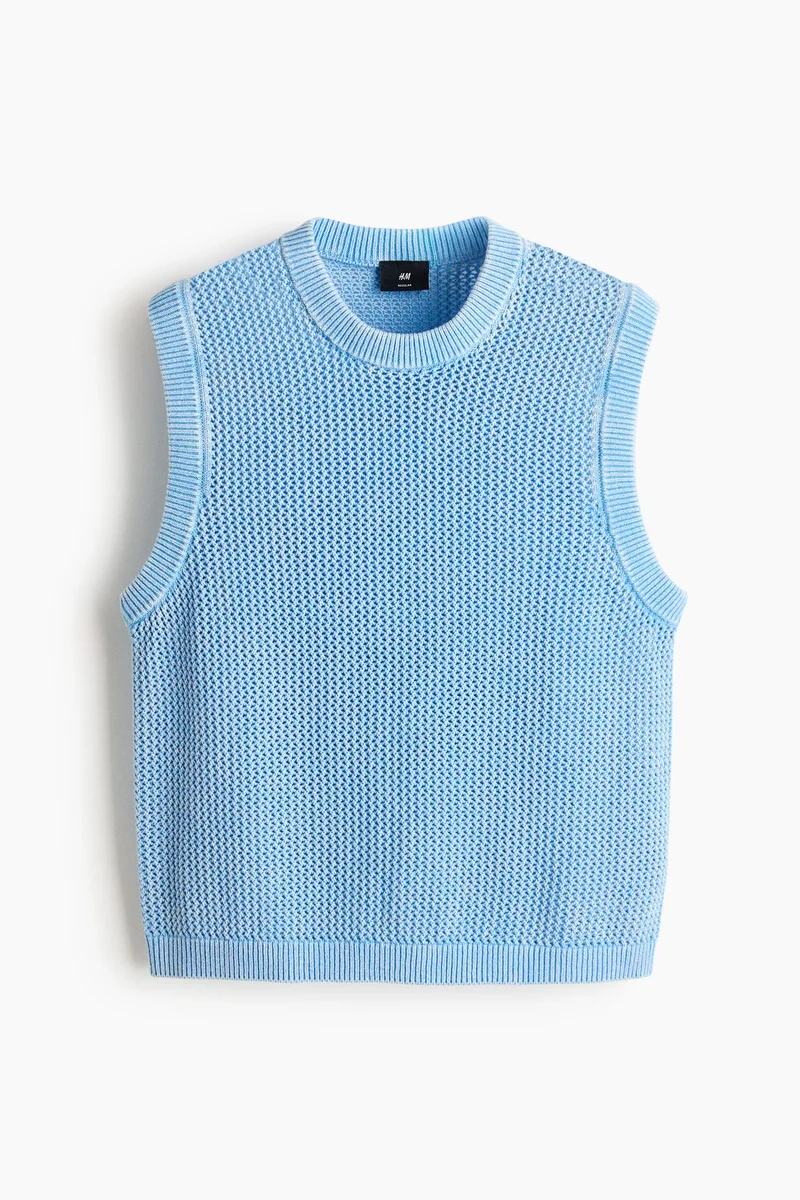 H&M Regular Fit Hole-knit sweater vest