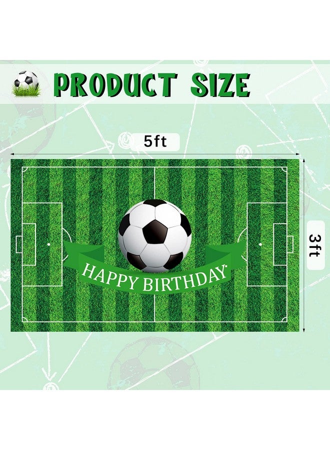Civaner 86 Pieces Soccer Party Decorations Includes Soccer Balloon Birthday Banner Backdrop Tablecloth for Sports Event Birthday Party Supplies - Image 2