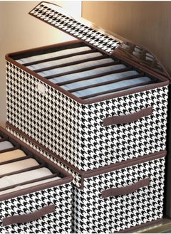 Beautiful Clothes Storage Box, Household Foldable Clothes And Trousers Storage Box, Wardrobe Storage Partition Storage Box (7 Grids With Cover)  - Image 2