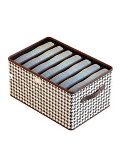 Beautiful Clothes Storage Box, Household Foldable Clothes And Trousers Storage Box, Wardrobe Storage Partition Storage Box (7 Grids With Cover)  - Image 4