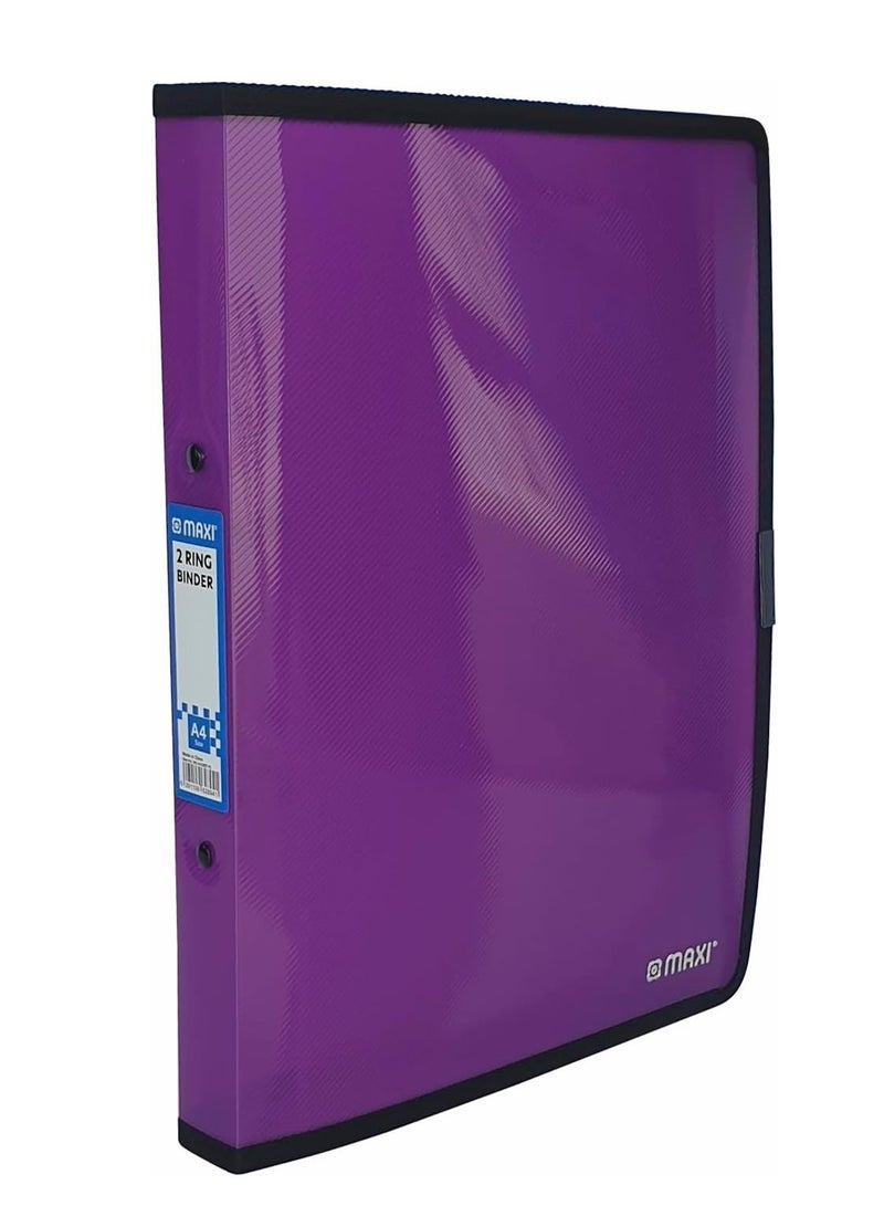 Maxi A4 Size Two Ring Binder Purple  - Image 1
