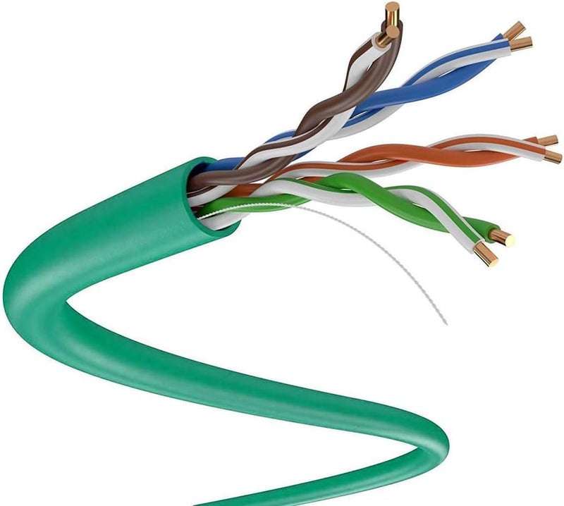 Dripstone CAT5e Ethernet Cable 1000ft – 24AWG Solid CCA UTP Unshielded CAT 5e, High Speed LAN Network, RJ45 Cable, Easy Pull Box Ethernet Cord (Green) - Image 2