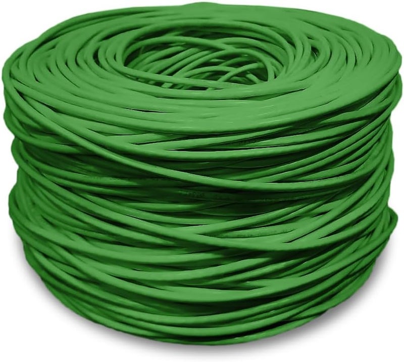 Dripstone CAT5e Ethernet Cable 1000ft – 24AWG Solid CCA UTP Unshielded CAT 5e, High Speed LAN Network, RJ45 Cable, Easy Pull Box Ethernet Cord (Green) - Image 4