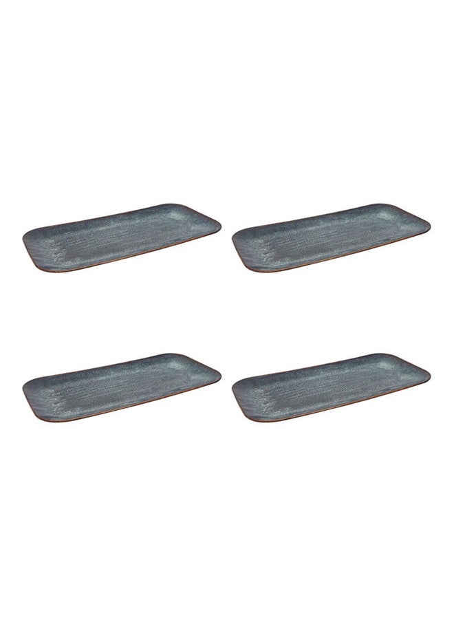 Trust 4-Piece Porcelain Rectangular Plate Set 10 Inch  - Image 1