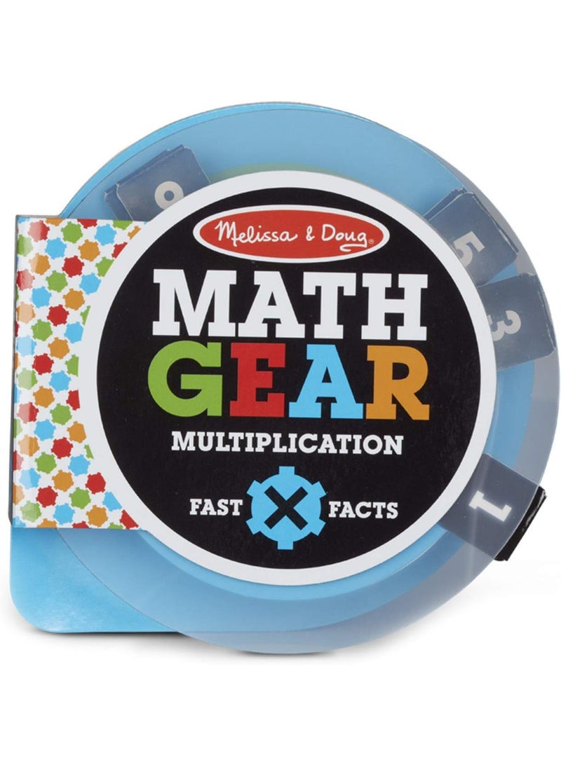 Melissa & Doug Math Gear Multiplication – Interactive Spinning Wheel Book for Learning Multiplication Facts - Image 1
