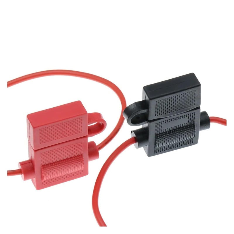 Black 14AWG 15A Waterproof Fuse Holder Medium Blade 32V Automotive Standard Fuse Insert - Image 5