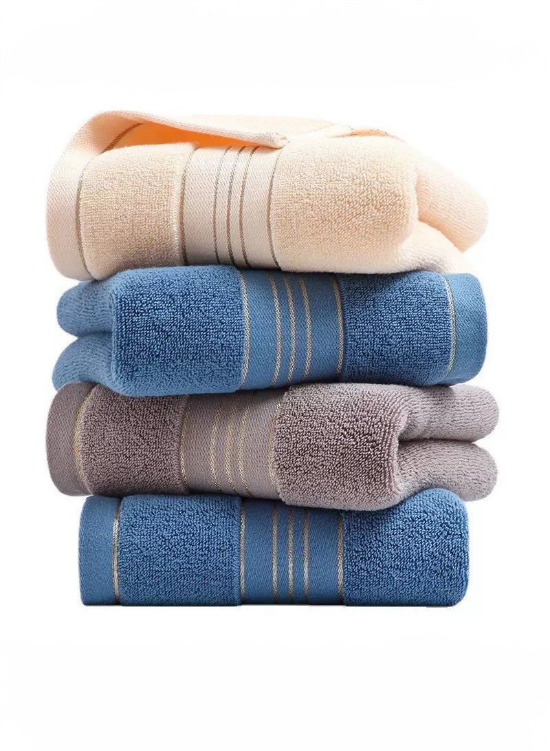 Manhua 4-pack pure cotton super soft absorbent towel,large size 35 × 70cm,suitable for bathing/wiping hands/face/fitness/spa