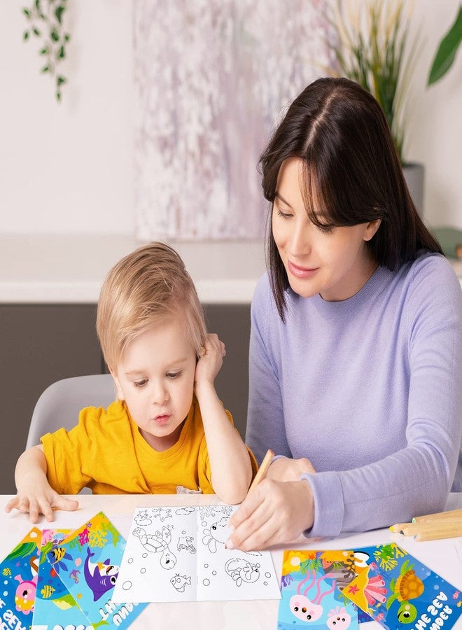 ANGOLIO 24Pcs Ocean Animals Coloring Books Bulk for Kids Mini DIY Art Drawing Book Set for Shark Seahorse Jellyfish Under The Sea Animal Theme Kindergarten School Classroom Rewards Goodie Bag Filler - Image 4