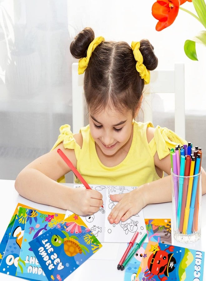 ANGOLIO 24Pcs Ocean Animals Coloring Books Bulk for Kids Mini DIY Art Drawing Book Set for Shark Seahorse Jellyfish Under The Sea Animal Theme Kindergarten School Classroom Rewards Goodie Bag Filler - Image 5