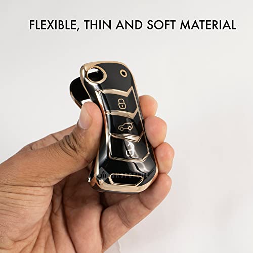 Shopoflux® TPU Key Cover Compatible with Mahindra Scorpio N | 3XO | XUV 300 | Marazzo | XUV 700 | XUV 400 ev | Bolero | Thar Roxx 3 Button Flip Key (Black) - Image 5