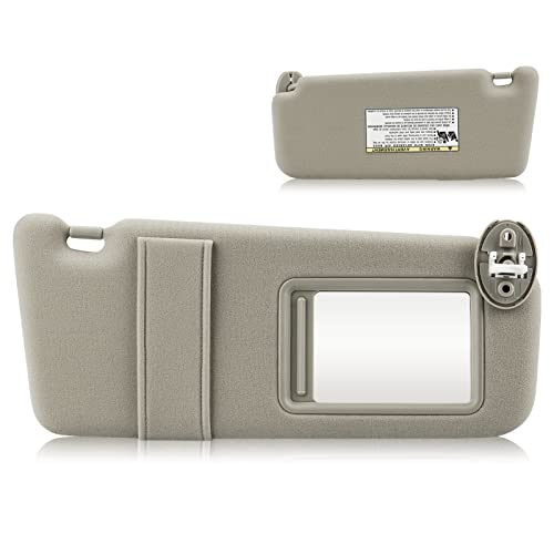 AEagle Sun Visor with Light for 2009-2016 Toyota Venza with Sunroof, Right Passenger Side Beige Sunvisor Replacement 74320-0T021-B1 - Image 1