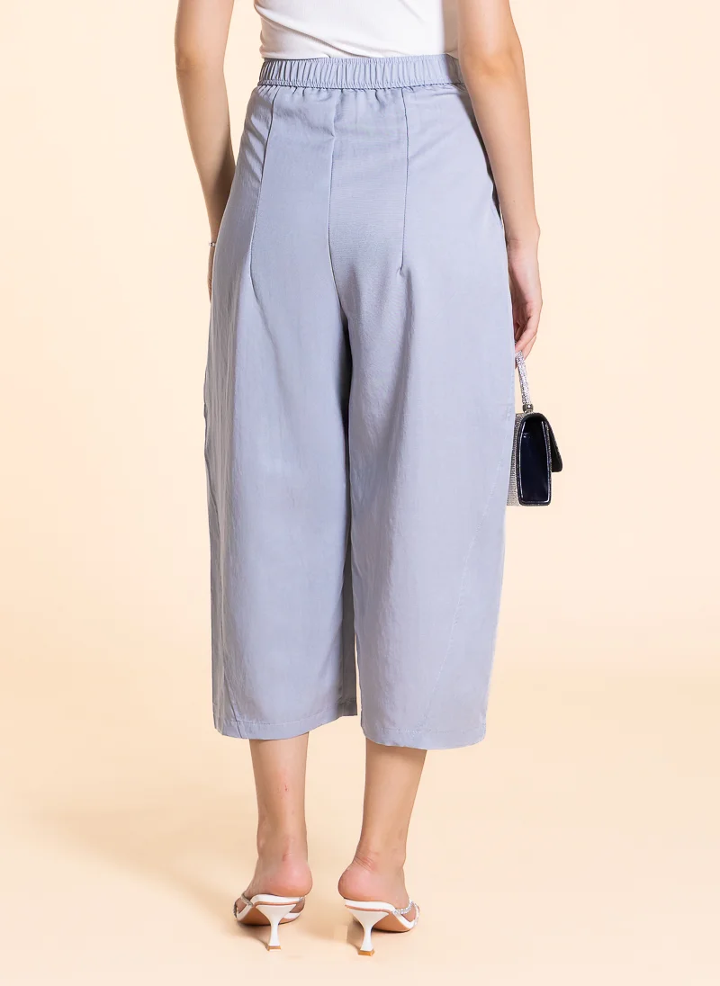 SHAPES CURVED LINEN BLEND TROUSERS