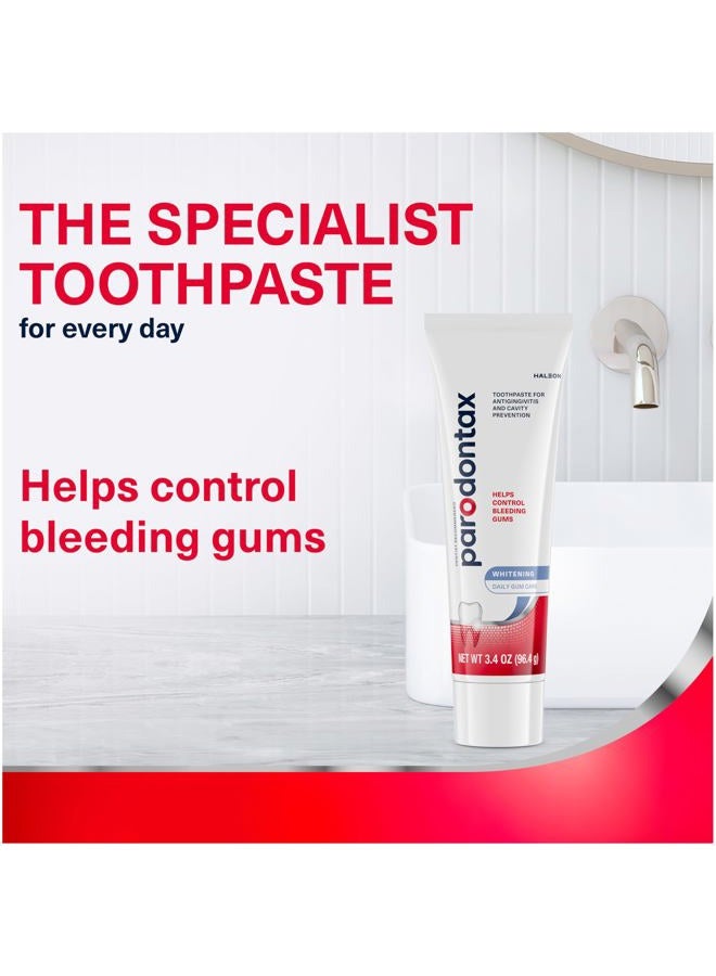 Parodontax Teeth Whitening Toothpaste To Help Bleeding Gums, Gum Toothpaste For Gum Health, 3.4 Oz x 3 - Image 2