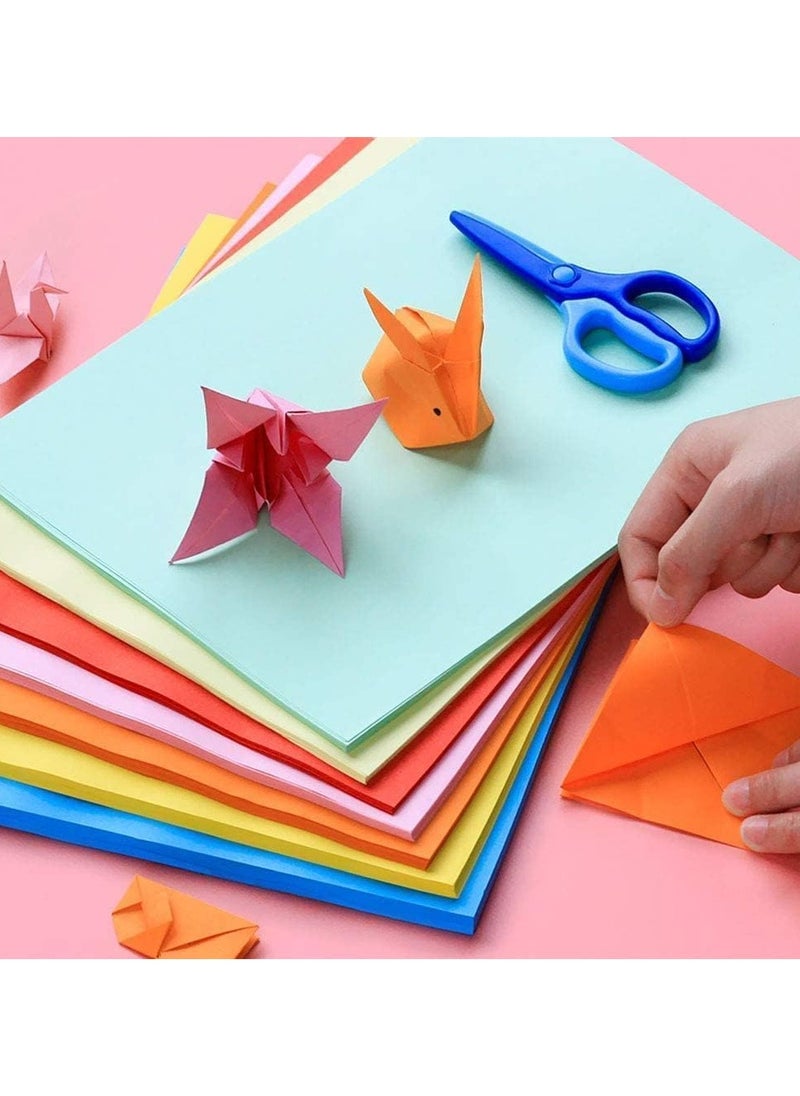 100 Sheets Colored Paper, A4 80gsm Color Paper sheets for Decorating Drawing Origami DIY Arts and Crafts - 10 Assorted Colors, 29.7 cm x 21 cm