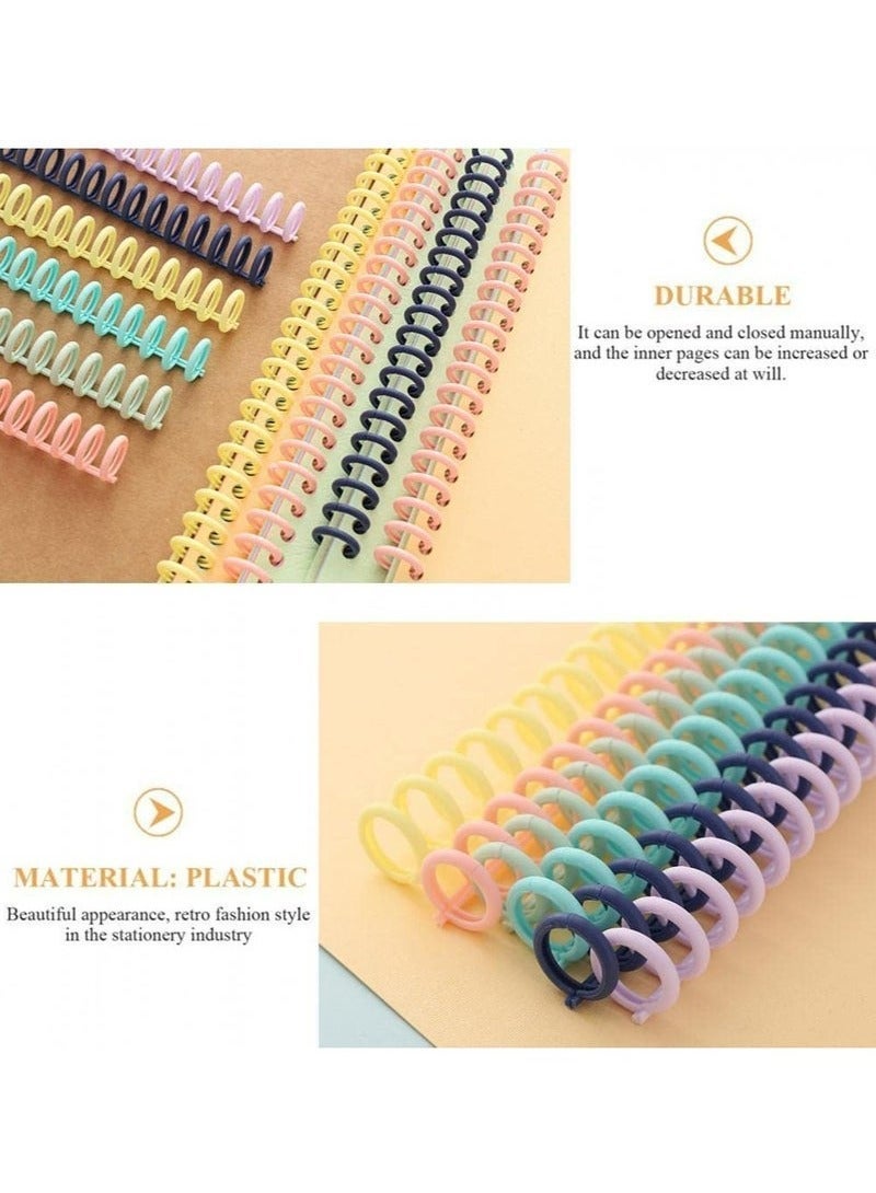 Geustos 12 Pack Spiral Binding Coils,Colored Coil Bindings Spines,Plastic Loop Wire Binding Spines,DIY Notebook Binding Spirals,Spiral Binding Rings for Teacher Student Document,School Office Supplies - Image 5