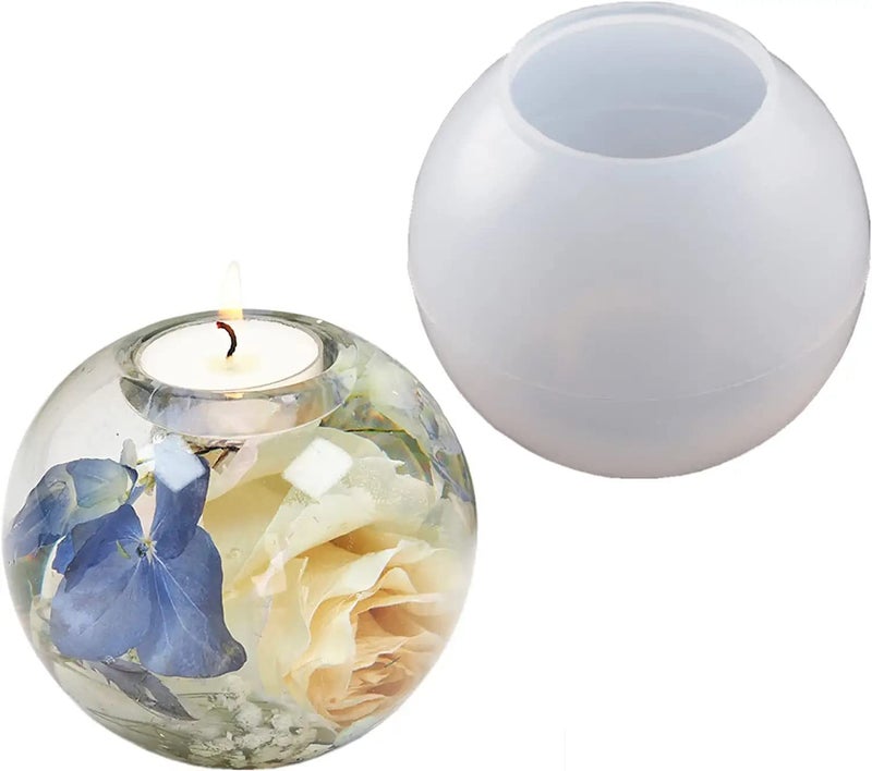 Snoogg Snoogg TEALIGHT Globe Shape Wax Casting Molds for DIY Crafts Project for Home Decoration 