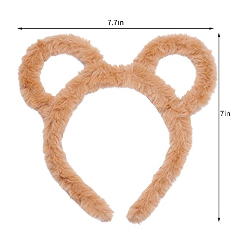 Yolyoo 9 Pieces Chipmunks Costumes Set Chipmunk Ears Headband Round Frame Glasses Knee-High Socks for Halloween Costume - Image 2