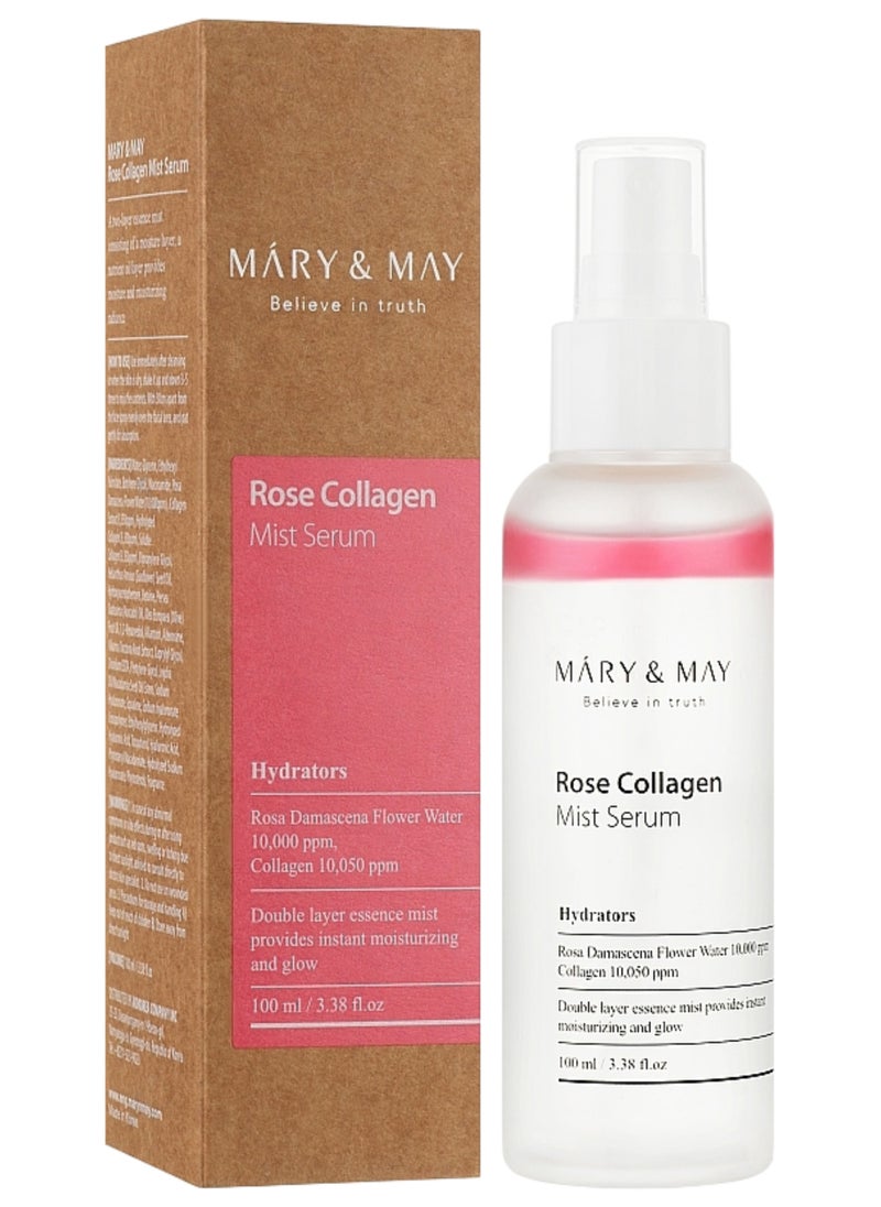 MARY & MAY Rose Collagen Mist Serum 100ml  - Image 1