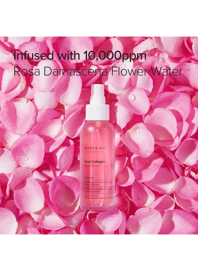 MARY & MAY Rose Collagen Mist Serum 100ml  - Image 5