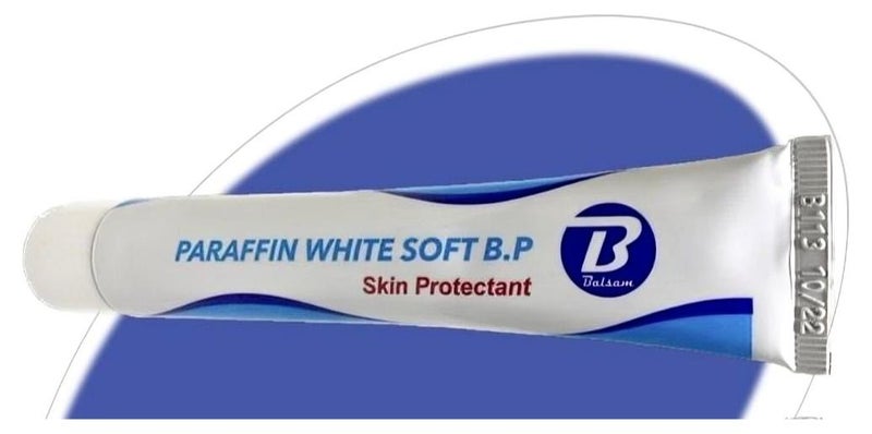 بلسم جيلي ترطيب وايت بتروليم من البلسمَ ,5 قطع,حجم 30x5 جرام . مرطب للبشرة ,حامي للبشرة ,مرطب شفاف . PARAFFIN WHITE SOFT B.P , Skin Protectant, - Image 1