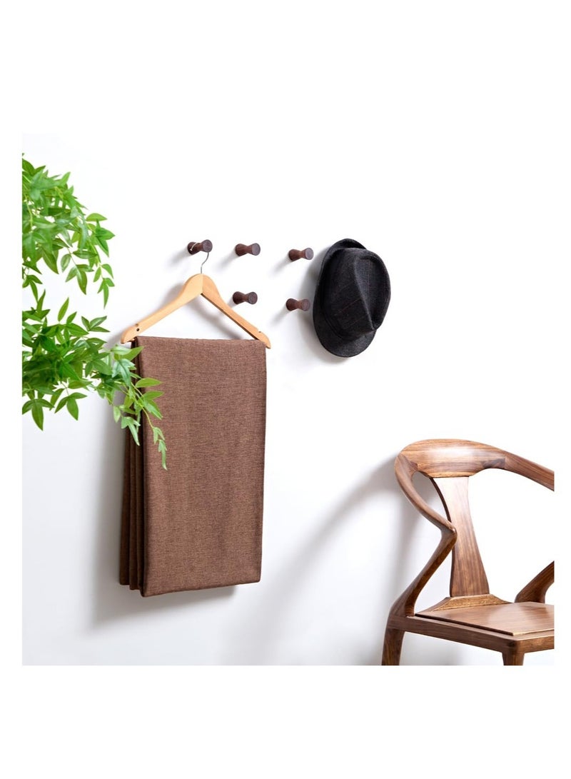 Excefore Nordic Creativity Wall Hooks, 6 Pcs Black Walnut Hook Decorative Hooks, Wall Mounted Modern Hook, Minimalist Hooks for Hanging Hat, Scarf Hooks, for Hanging Jackets,Hats,Scarf,Bag,Towel - Image 5