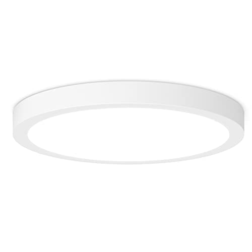 Brightever LED Flush Mount Ceiling Light Fixture, 100W Equivalent Modern Kitchen Recessed Ceiling Lamp 5000K Daylight White 15W 1200Lm 7 Inch Closet Round Surface Mount for Bathroom Laundry Bedroom Hallway - Image 1