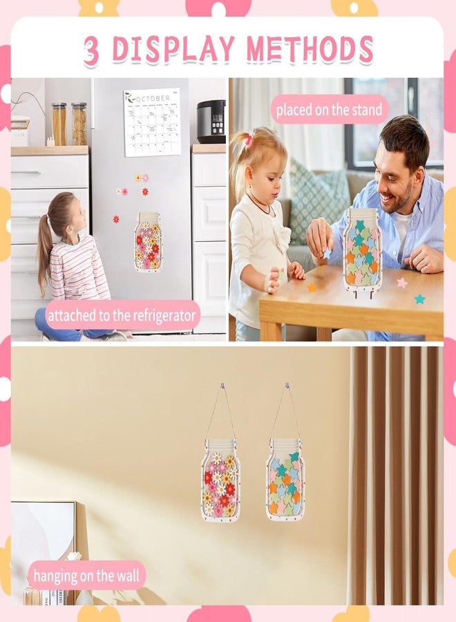 imdbean 2 Pack Magnetic Reward Jar for Kids, Good Behavior Rewards Jar for Classroom Home, Potty Training Rewards Home Training for Boys Girls, Star and Flower Jar Reward System, Christmas Kids Gift - Image 3