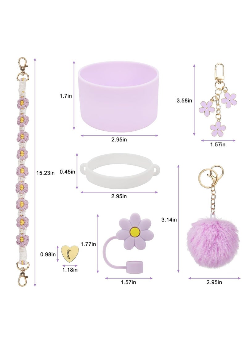 إيفرين طقم إكسسوارات كأس ستانلي - حزام مقبض زجاجة المياه، حذاء كأس ستانلي من سيليوكن، حلي ستانلي لكأس ستانلي سعة 40 أونصة - Image 3