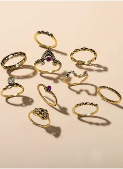 10pcs Rhinestone Decor Ring
