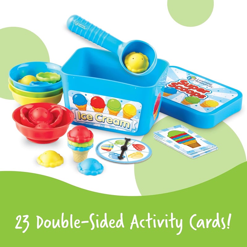 Learning Resources Smart Scoops Math Activity Set, Stacking, Sorting, Early Math Skills, 55 Pieces, Ages 3+ - Image 4