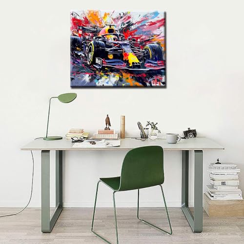 Aihonmin Racing Car Paint by Numbers,Car Lovers Paint by Numbers for Adults Beginner,Paint by Number Kits DIY Graffiti Street Oil Painting Acrylic Set Gift Home Decor Without Framed 16''W x 20''H - Image 2