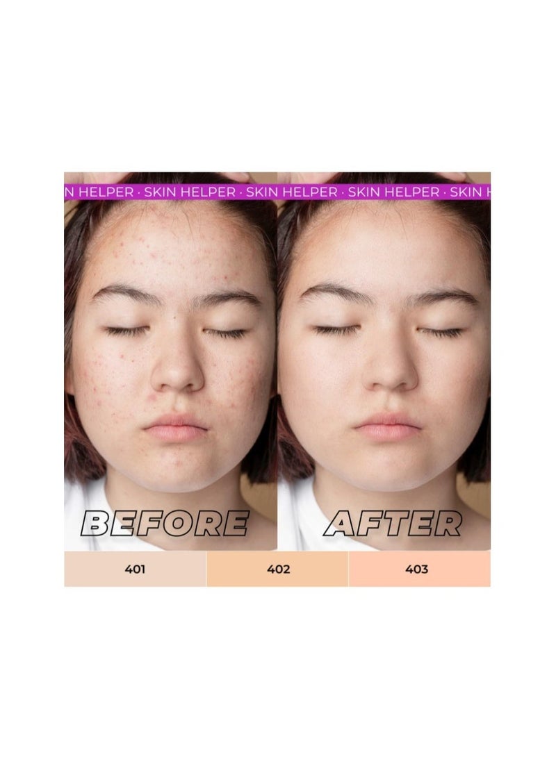 لاميل Antibacterial Compact Powder OhMy Clear Face Powder №403 Rosy Beige - Image 4