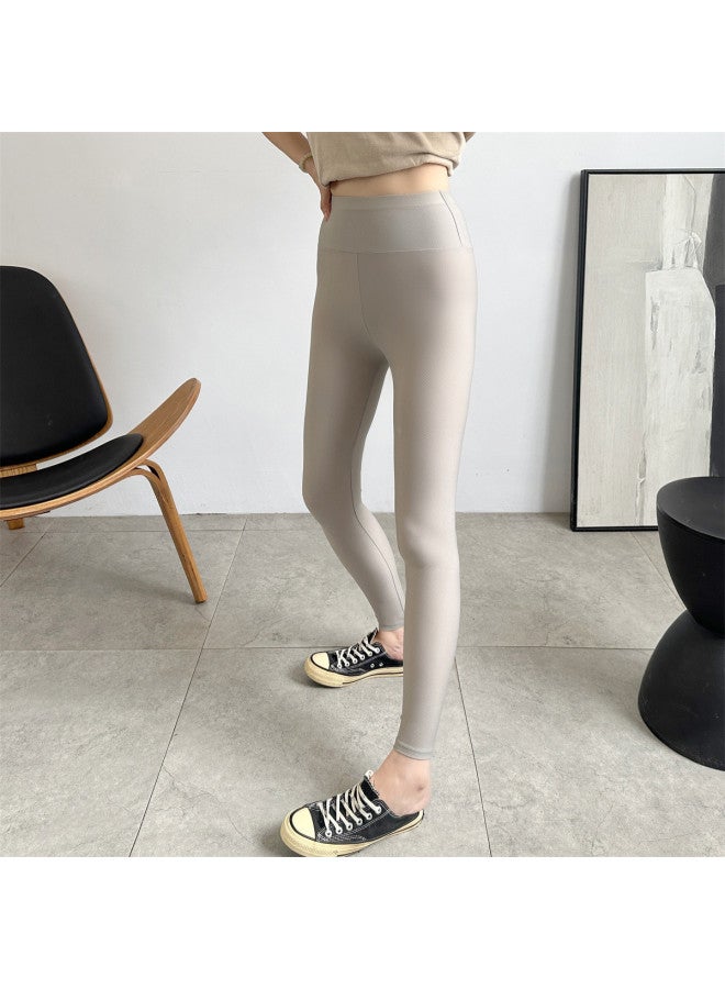Top melon Ice Silk Mesh Leggings Women Summer Thin High-Waist Slimming Ankle Pants For Outdoor Wear Large Size Tummy Control Elastic Sun Protection Pants - Image 2