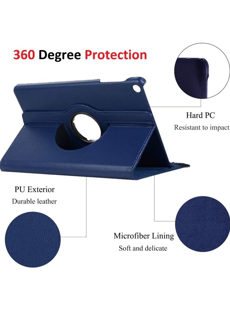MUNTAQI Rotating Case for Samsung Galaxy Tab A7 10.4 (2020/2022) [T500/T505/T507/T509] – [360-Degree Stand] [Auto Sleep/Wake] Folio Leather Smart Tablet Cover (Navy Blue) - Image 3