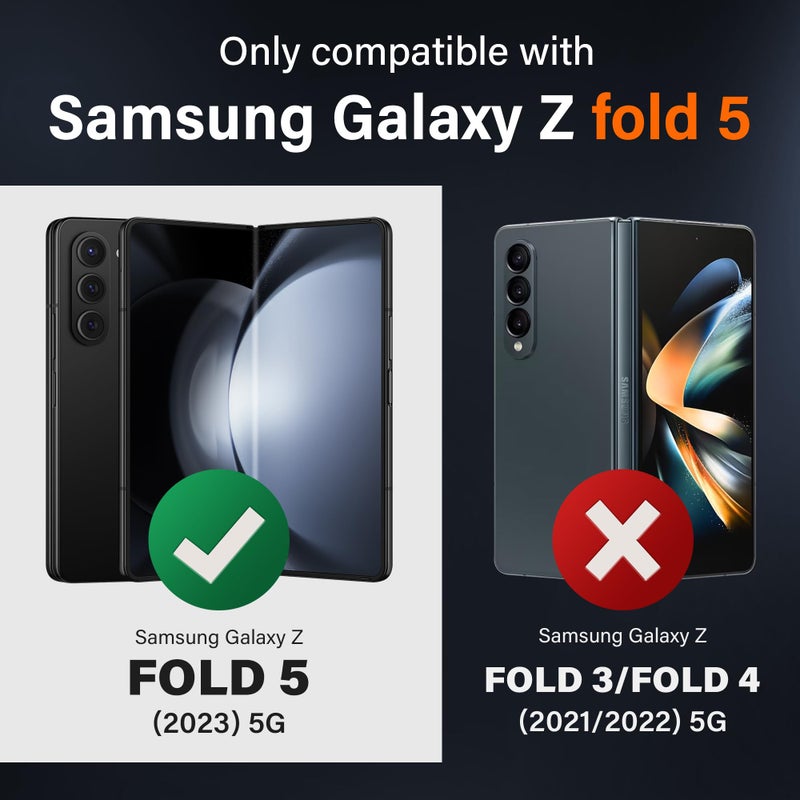 MOBOSI for Z Fold 5 Case with Rotatable Ring Stand & Privacy Screen Protector, Compatible with Magsafe, 18FT MIL-Grade Protection, Magnetic Shockproof Slim Case for Samsung Galaxy Z Fold5, Black - Image 2