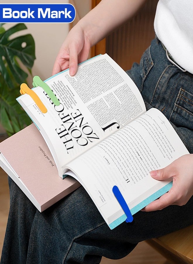 Kartterfly 3pcs Page Bookmarks for Reading, Automatic Book Marks Tailored for Book Enthusiasts, Unique and Cute Book Page Holder Markers Clip Reading Accessories Gifts（Yellow Green Blue） - Image 5