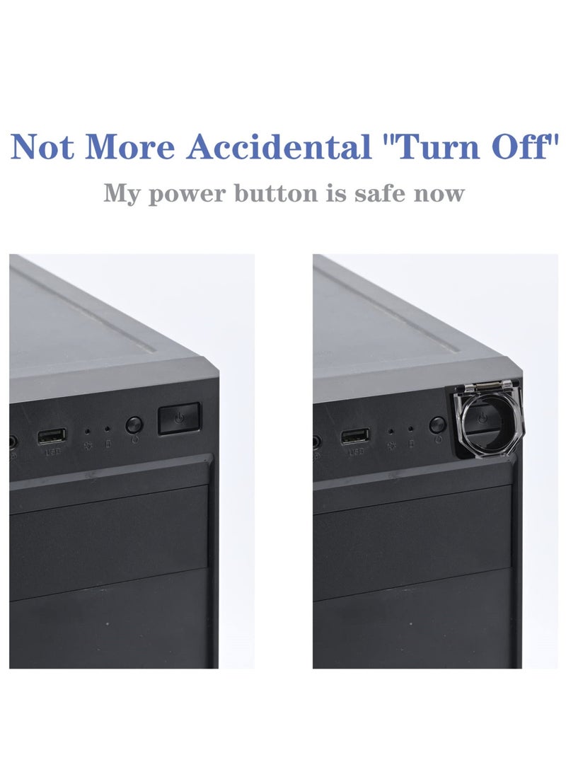 4PCS Dustproof Power Push Button Switch Covers, 22mm Safety Protector for PC Desktops and Computers - Image 5