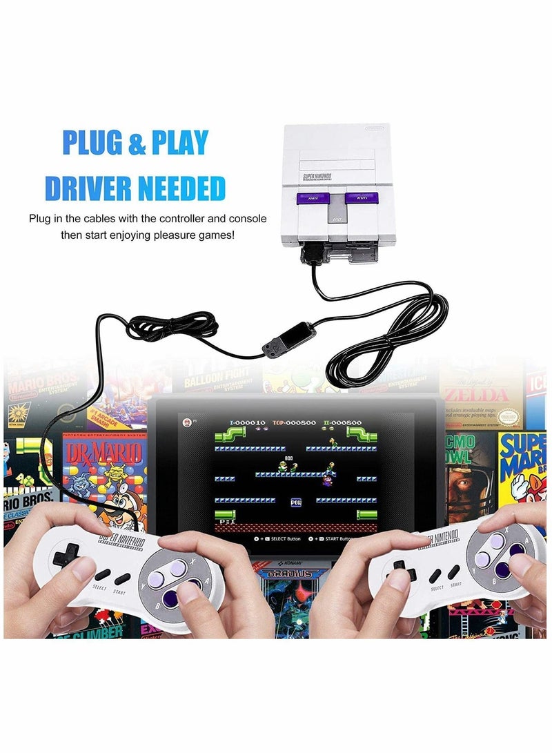 Y&D Controller Extension Cable for Nintendo SNES Classic Controller, 2pcs 3m (10ft) Accessories Compatible Super (2017) and Mini NES (2016)  - Image 3