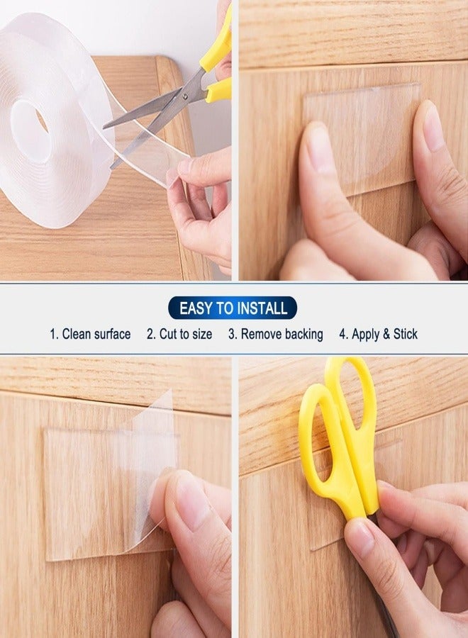 Nano Double Sided Tape Heavy Duty Mounting Tape for Walls,Extra Strong Sticky Double Sided Mounting Tape,Clear Adhesive Poster Wall Tape for Decoration（1.2INCH X 10 FT） - Image 3