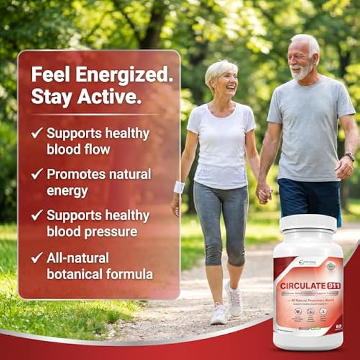Phytage Labs Circulate 911 – Premium Blood Flow Support Supplement – Natural Antioxidant Formula with Hawthorne, Olive Leaf & Green Tea – Supports Healthy Blood Pressure & Natural Energy – 60 Capsules - Image 5